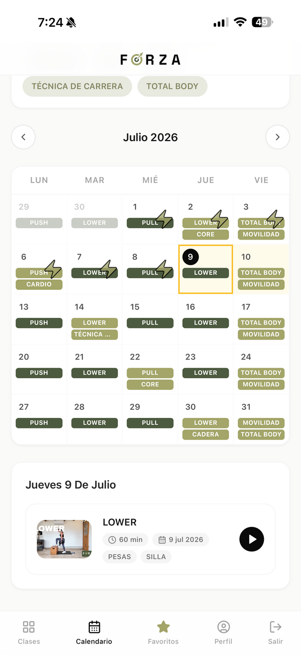 📅 Calendario mensual